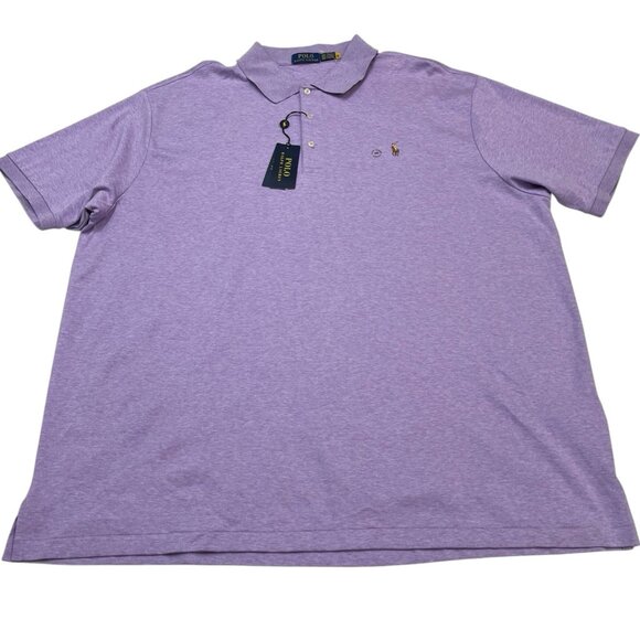 Polo Ralph Lauren Polo Mens 3XB Classic Heathered Purple Embroidered Pony Preppy - Picture 1 of 10